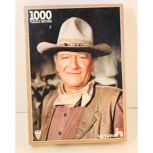 John Wayne Puzzle 1000 Pcs Complete Vintage 1986 Made In France Jigsaw Puzzles